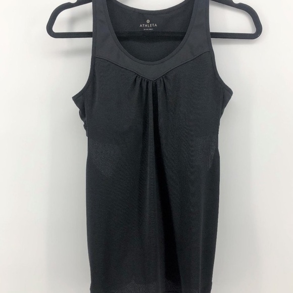 ATHLETA Gel Mesh Supercharged Tank Top Black - Picture 2 of 2